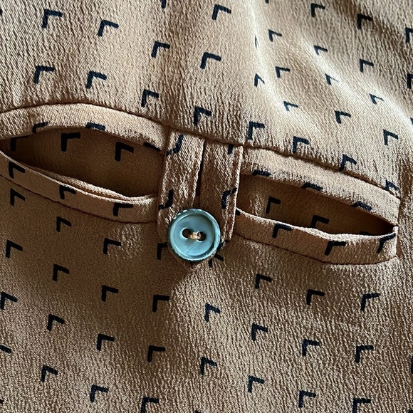 1980s VINTAGE Jack Mulqueen Printed Silk Dress ( A-1) - Picture 13 of 17